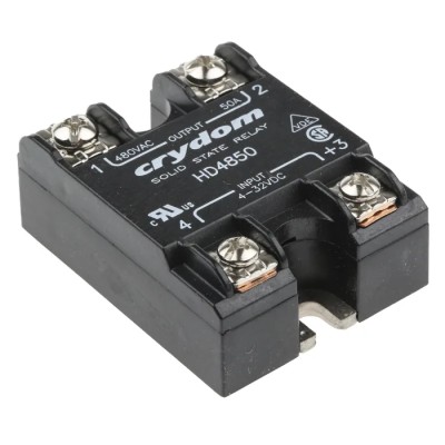Crydom HD Series Solid State Relay 50A, Panel Mount, 48–530V AC Load, 32V Control, HD4850