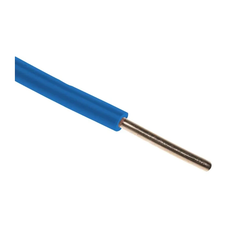 RS PRO RIGID BU Series Blue Hook Up Wire 15 AWG 1 x 1.38 mm 100 m Polyvinyl Chloride 358-983