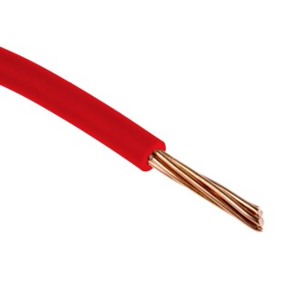 RS PRO Flexible BK Series Red Hook Up Wire 13 AWG, 7 x 0.67 mm Stranded, 100 m, PVC Insulation, 600 V, 359-093