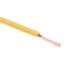 RS PRO H05V-K Series Yellow Equipment Wire, 18 AWG, 24 x 0.2 mm Copper Strands, PVC Insulation, 100 m Reel, 500V 361-709