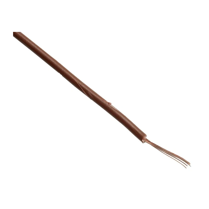 RS PRO H05V-K Series Brown Hook Up Wire, 18 AWG, 24 x 0.2 mm, 100 m, 500V, Polyvinyl Chloride, 361-664
