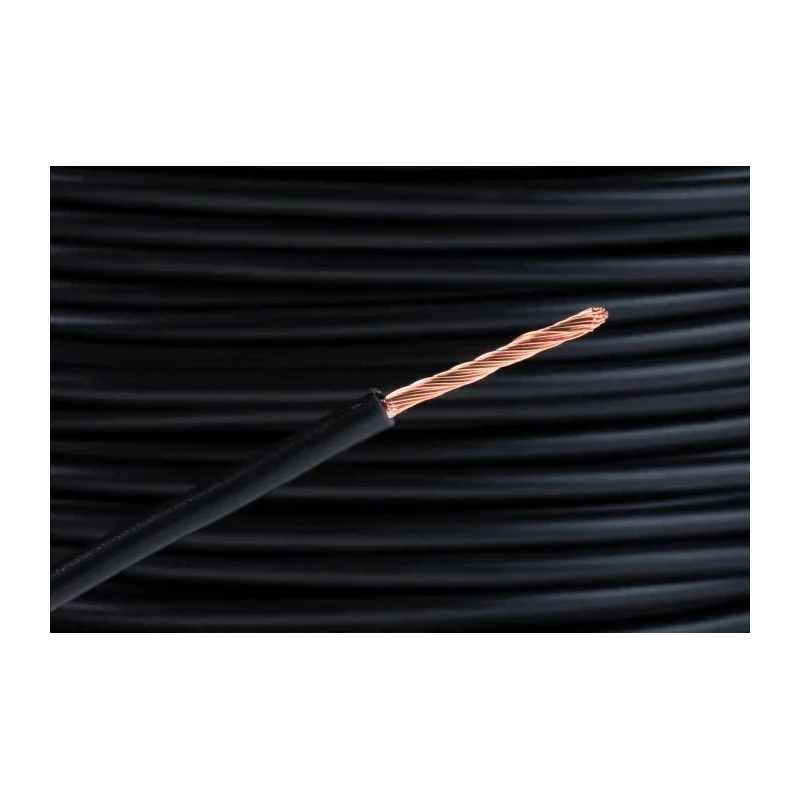 RS PRO H07V-K Series Black Hook Up Wire 15 AWG 30 x 0.25 mm 100 m Polyvinyl Chloride 750V 361-787