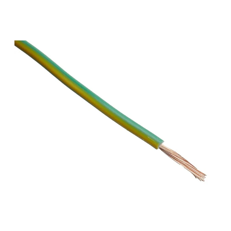 RS PRO H05V-K Series Yellow, Green Hook Up Wire 17 AWG 100 m Polyvinyl Chloride 361-743