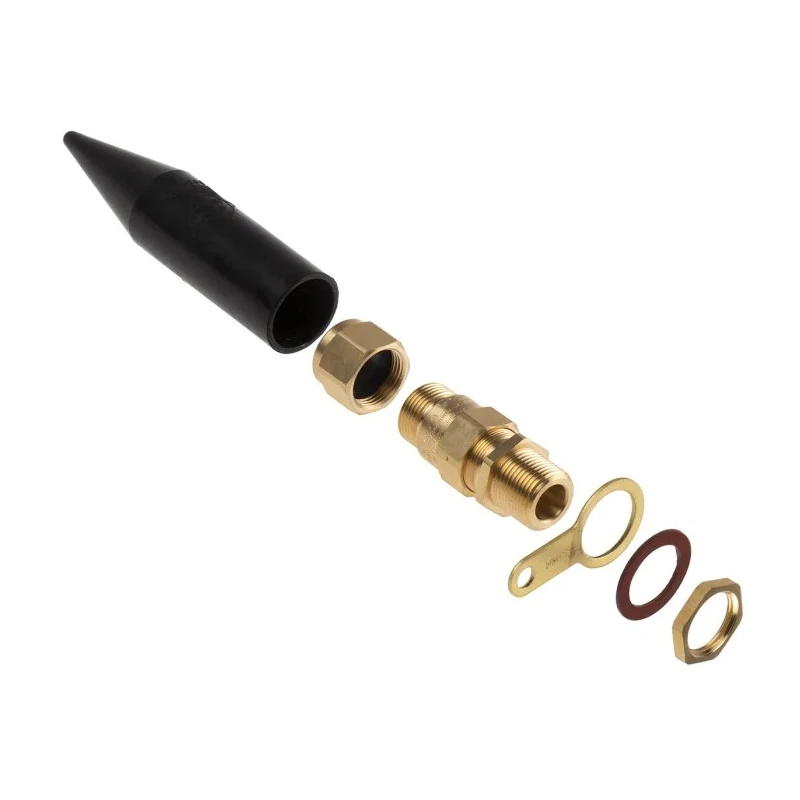 Peppers Black Brass Cable Gland M20 Thread, 11.5–16 mm Range, IP66 ATEX E1WFK2/20S/M20