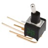 APEM PCB Mount On-Off-On Toggle Switch SPDT, Through Hole, 20V AC/DC, 400mA, Brass Actuator TL39WW050