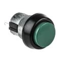 ITW Switches Push Button Switch Momentary, Panel Mount, SPDT, Green, 22 mm Cutout, IP67, 250V AC, 10A, 76-9420/439088G