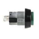 ITW Switches Push Button Switch Momentary, Panel Mount, SPDT, Green, 22 mm Cutout, IP67, 250V AC, 10A, 76-9420/439088G