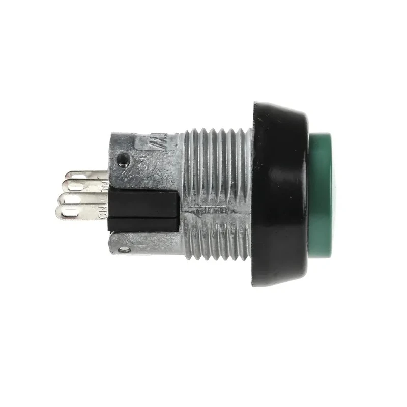 ITW Switches Push Button Switch Momentary, Panel Mount, SPDT, Green, 22 mm Cutout, IP67, 250V AC, 10A, 76-9420/439088G