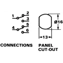 Lorlin Key Switch DPCO 5A 2-Way Common-Key SRL5JS2850