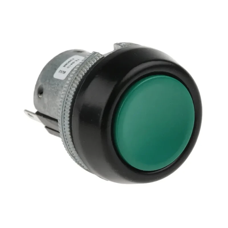 ITW Switches Momentary Panel Push Button Switch 22 mm Cutout, SPDT, Clear LED, IP67, Green, 250 V AC 10A 76-9410/439088G