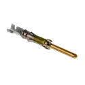 TE Connectivity Male Crimp Circular Connector Contact, Size 16, Brass, Gold/Nickel Plating, 20–24 AWG, 250V AC, 13A 66103-4