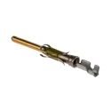TE Connectivity Male Crimp Circular Connector Contact, Size 16, Brass, Gold/Nickel Plating, 20–24 AWG, 250V AC, 13A 66103-4
