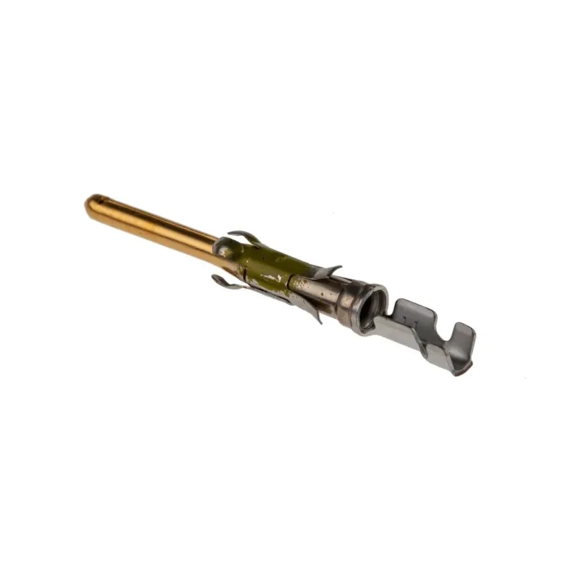 TE Connectivity Male Crimp Circular Connector Contact, Size 16, Brass, Gold/Nickel Plating, 20–24 AWG, 250V AC, 13A 66103-4