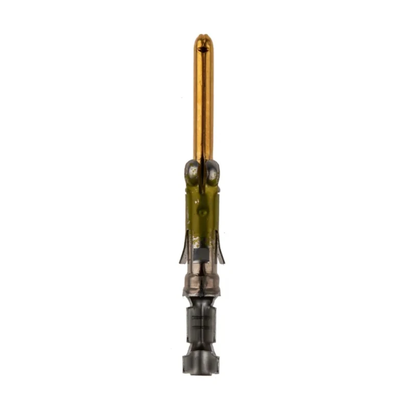 TE Connectivity Male Crimp Circular Connector Contact, Size 16, Brass, Gold/Nickel Plating, 20–24 AWG, 250V AC, 13A 66103-4