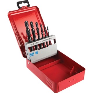Dormer Tap & Drill Set, HSS, Metric, M4 to M12 Thread Size, 6 Pieces, L126650
