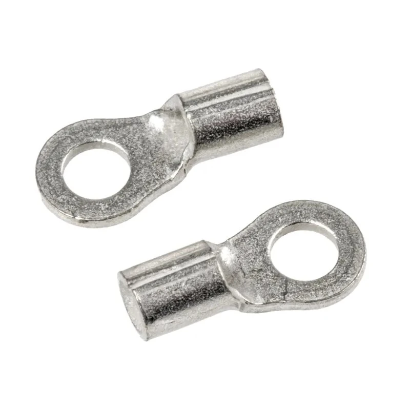 TE Connectivity Solistrand Uninsulated Crimp Ring Terminal, M2.5 Stud, 22–16 AWG, Grey, 34104