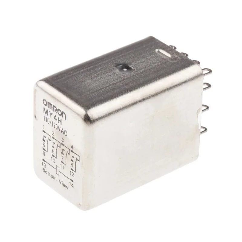 Omron Panel Power Relay 110V AC / 120V AC Coil, 3A Switching Current, 4PDT Plug-In, Panel Mount MY4H 110/120VAC