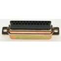 ITT Cannon DIKD 1.5-PV BU 15 Way Straight Cable D-Sub Connector, Crimp Female Clinch Nut, Steel Housing, 110975-0019