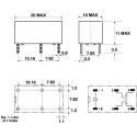 Omron PCB Power Relay 24V DC, 5A Switching Current, DPST, Solder Terminal, G6B-2214P-US DC24