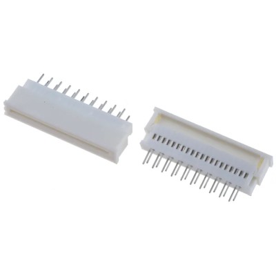 Molex 1.25 mm Pitch 20 Way Straight Female FPC Connector, ZIF, Through Hole, Solder, 200V, 1A, 39-53-2205