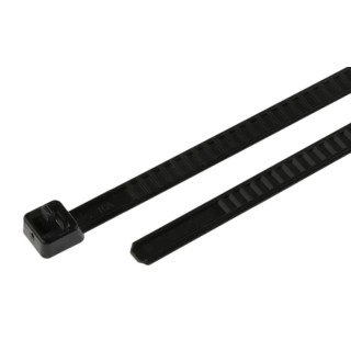 HellermannTyton Releasable Cable Tie, Black, Polyamide 66, 195 mm x 4.7 mm, LR55 Series 115-00002 LR55R-PA66HS-BK