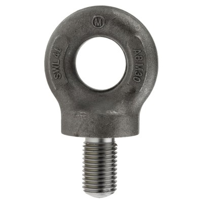 RS PRO Carbon Steel Eye Bolt, M30 Thread, Galvanised Finish, 4t Load, 51 mm Thread Length, 51 mm Eye OD 673-686