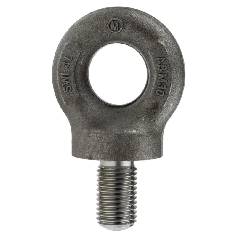 RS PRO Carbon Steel Eye Bolt, M30 Thread, Galvanised Finish, 4t Load, 51 mm Thread Length, 51 mm Eye OD 673-686