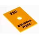 RS PRO ESD Rack Bonding Point, 10 mm Stud, Mounting Plate 25x35 mm, Yellow ABS 392-141