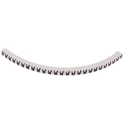 HellermannTyton Helagrip Slide-On Cable Marker Pre-Printed W, PVC, 9 mm Max Cable, 4 mm Min Cable, 901-10320