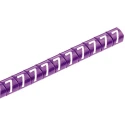 HellermannTyton Helagrip Slide-On Cable Marker, Pre-Printed '7', Violet, PVC, For 4–9mm Cable 901-10312