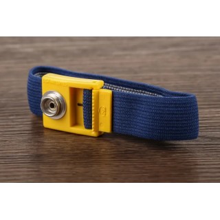 RS PRO ESD Grounding Wrist Strap Reusable, Adjustable, 10mm Stud Compatible, Fabric, 392-163