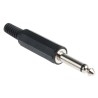 RS PRO Jack Connector, 6.35 mm Cable Mount, Male, Mono, Solder Termination, 2 Pole, Nickel Plated, Polyethylene 392-609