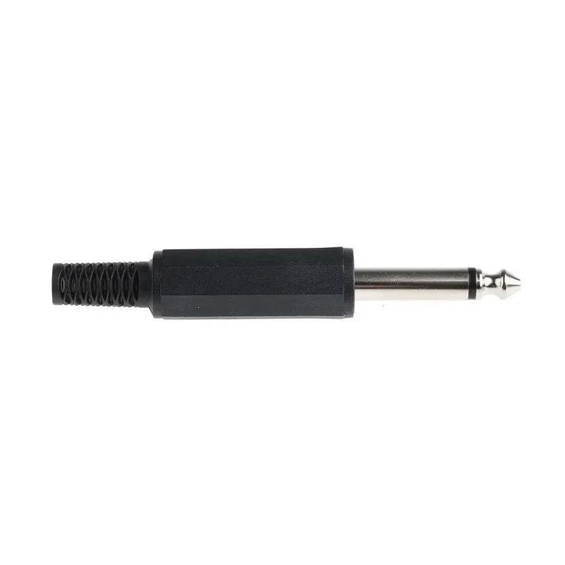 RS PRO Jack Connector, 6.35 mm Cable Mount, Male, Mono, Solder Termination, 2 Pole, Nickel Plated, Polyethylene 392-609