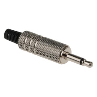RS PRO Jack Connector, 3.5 mm Cable, Male, Mono, 2A, Straight, Nickel-Plated Brass, 2 Ways 392-633