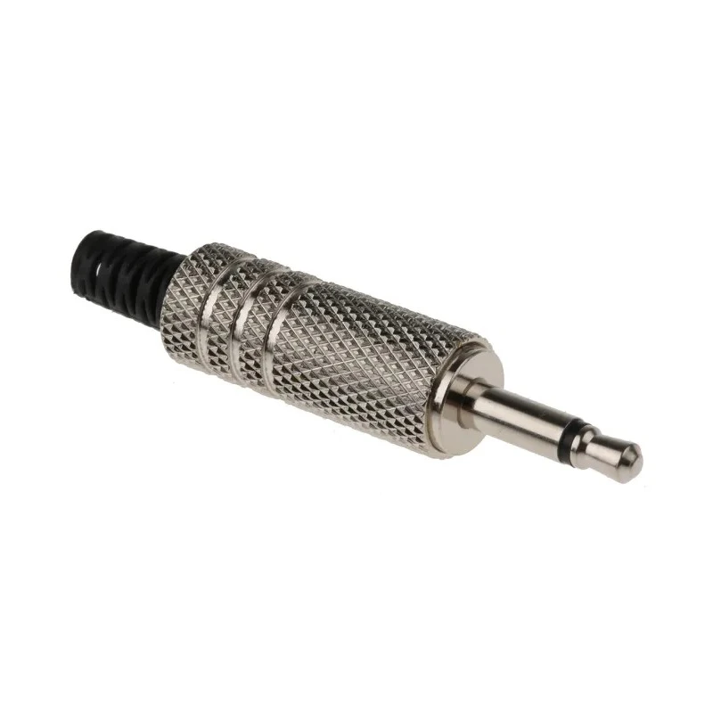 RS PRO Jack Connector, 3.5 mm Cable, Male, Mono, 2A, Straight, Nickel-Plated Brass, 2 Ways 392-633