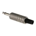 RS PRO Jack Connector, 3.5 mm Cable, Male, Mono, 2A, Straight, Nickel-Plated Brass, 2 Ways 392-633