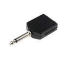 RS PRO Audio Male Mono AV Adapter, Straight, 1/4 in to 1.4 in, 73.5 mm, Black, Brass, ABS 392-621