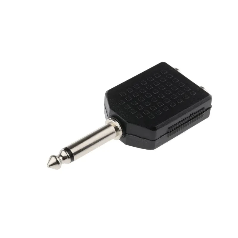 RS PRO Audio Male Mono AV Adapter, Straight, 1/4 in to 1.4 in, 73.5 mm, Black, Brass, ABS 392-621