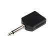 RS PRO Audio Male Mono AV Adapter, Straight, 1/4 in to 1.4 in, 73.5 mm, Black, Brass, ABS 392-621