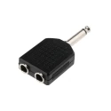 RS PRO Audio Male Mono AV Adapter, Straight, 1/4 in to 1.4 in, 73.5 mm, Black, Brass, ABS 392-621
