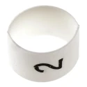 TE Connectivity TRSA Cable Marker White Pre-printed '2', Polyolefin, 2–6 mm Cable, Heatshrink, Flame TRSA-1019/E/1/2