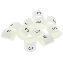 TE Connectivity TRSA Heat Shrink Cable Marker, White, Pre-printed '3', Polyolefin, 6 mm Max Cable, 2 mm Min TRSA-1019/E/1/3
