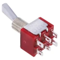 RS PRO Toggle Switch DPDT Panel Mount On-On Solder Terminal 28V DC 112V AC 5A Brass Actuator 394-419