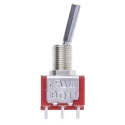 RS PRO Toggle Switch DPDT Panel Mount On-On Solder Terminal 28V DC 112V AC 5A Brass Actuator 394-419