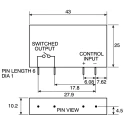 Sensata / Crydom MCX Series Solid State Relay DIN Rail Mount 5A, 280V Load, 15V Control MCX240D5