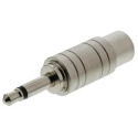RS PRO Audio Male Straight RCA AV Adapter 392-592, Brass, 38.8mm, Grey, Nickel Plated