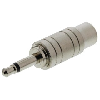 RS PRO Audio Male Straight RCA AV Adapter 392-592, Brass, 38.8mm, Grey, Nickel Plated