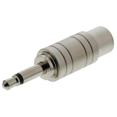 RS PRO Audio Male Straight RCA AV Adapter 392-592, Brass, 38.8mm, Grey, Nickel Plated