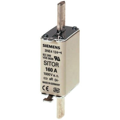 Siemens 80A Centred Tag Fuse NH0 1000V AC, Blade Tag, High Rupture Capacity, 1000V, 3NE4120