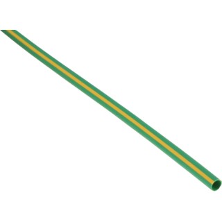 RS PRO Heat Shrink Tubing, Yellow/Green, 3.2 mm Diameter x 1.2m Length, Polyolefin, 2:1 Shrink Ratio 398-098